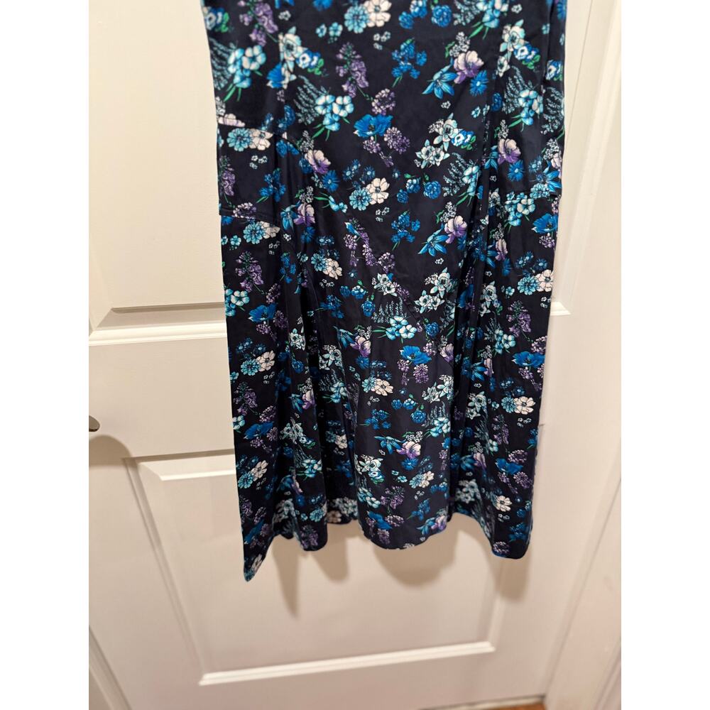 Derek Lam Navy Bouquet Flow Print Dress - Picture 6 of 9